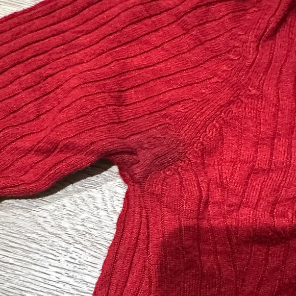 Red Ribbed Sweater - Picture 4 of 4
